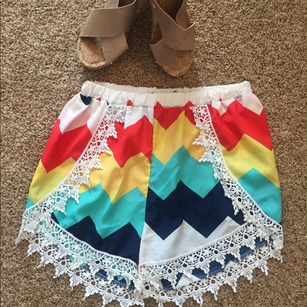 Cute lace trim shorts